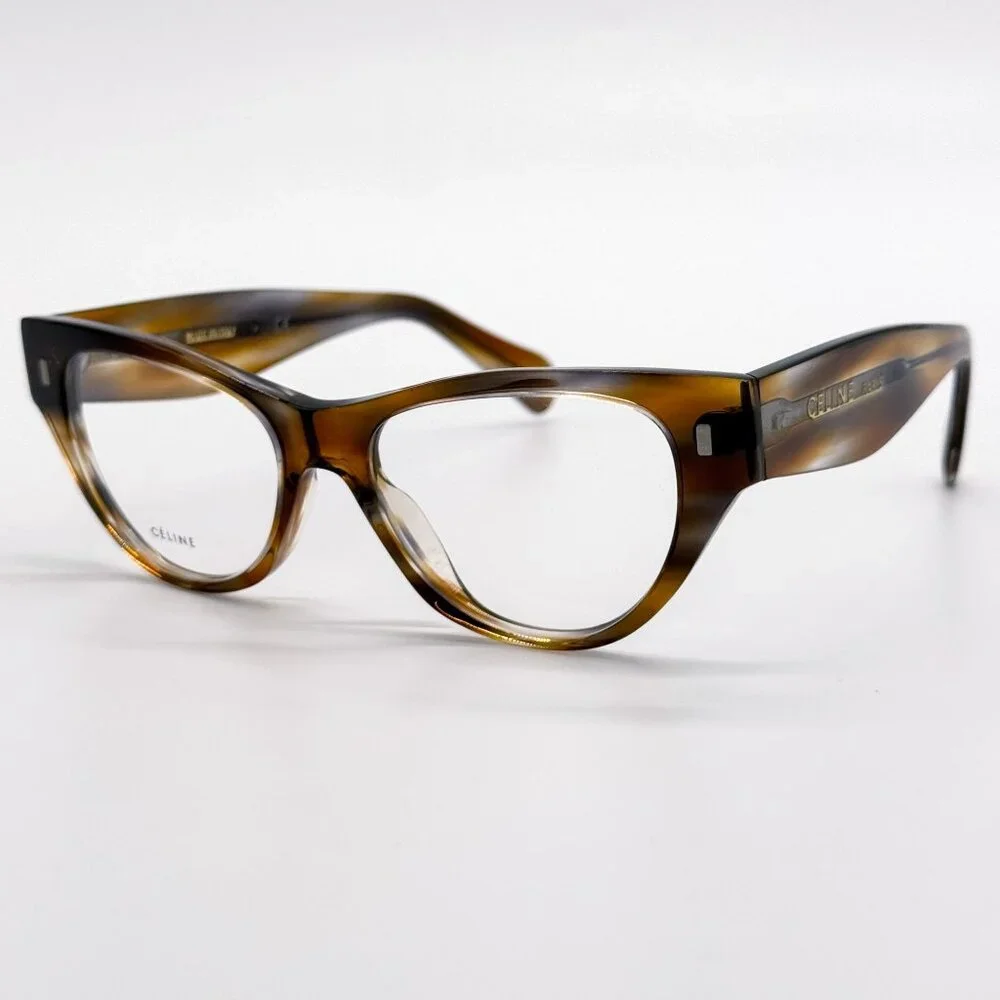 NEW CELINE EYEGLASSES CL50012I 055 DARK HAVANA WOMEN EYEWEAR